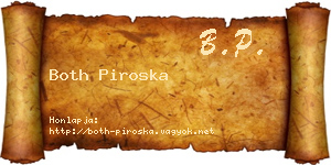 Both Piroska névjegykártya