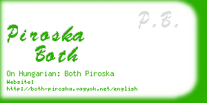 piroska both business card